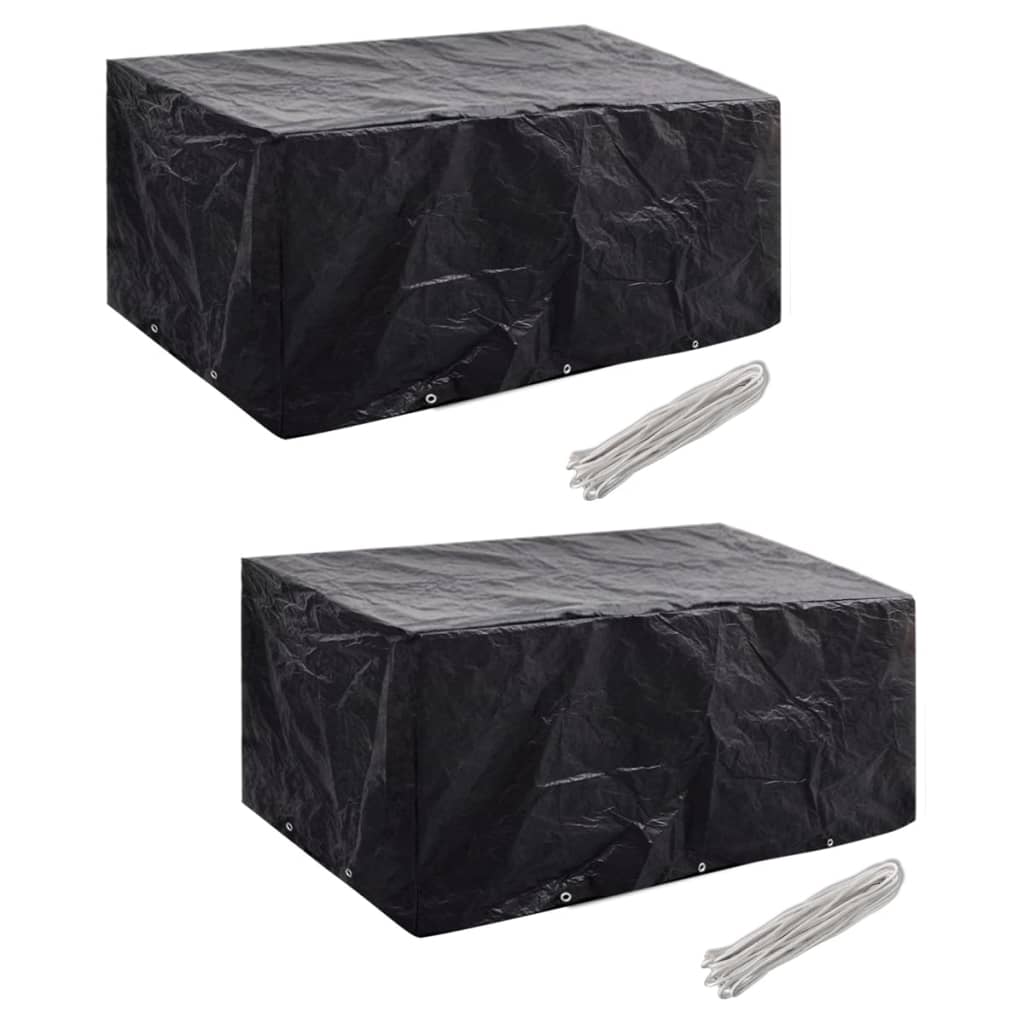 Garden Furniture Covers 2pcs 6 Person Poly Rattan 240x140cm- Outdoor Furniture Covers - HomeShopIreland - Home Shop Ireland - Outdoor Furniture Covers - Garden Furniture Covers 2pcs 6 Person Poly Rattan 240x140cm