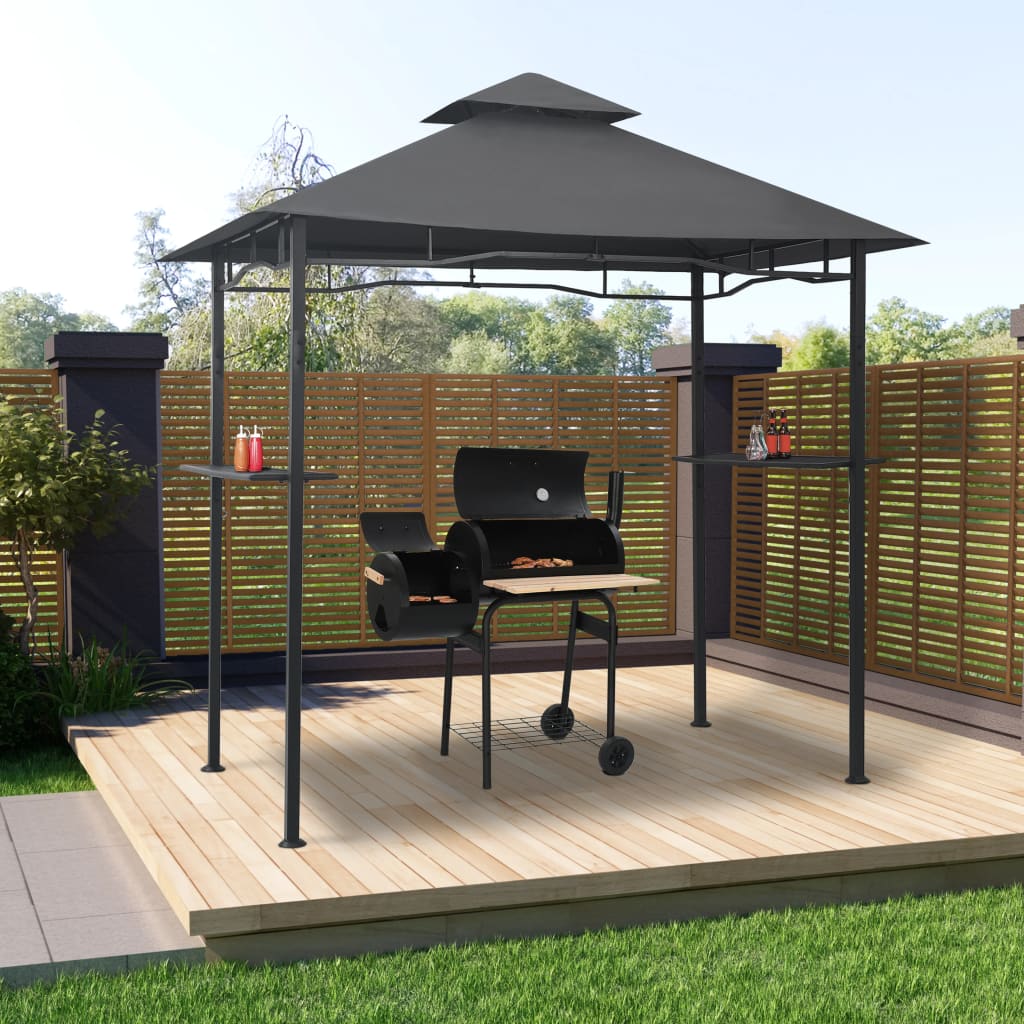 BBQ Gazebo 240x150x255 cm Anthracite Steel- Canopies & Gazebos - HomeShopIreland - Home Shop Ireland - Canopies & Gazebos - BBQ Gazebo 240x150x255 cm Anthracite Steel