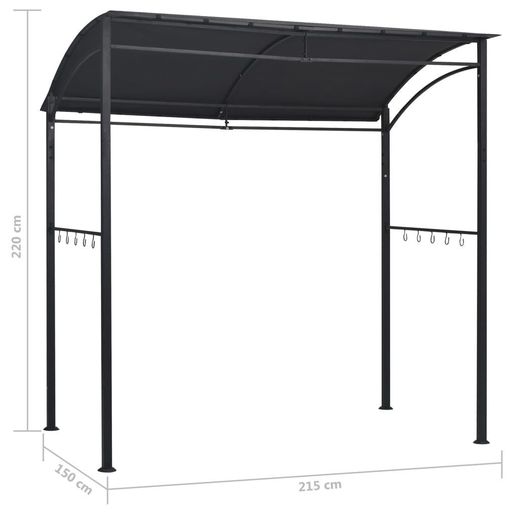 BBQ Gazebo 215x150x220 cm Anthracite Steel- Canopies & Gazebos - HomeShopIreland - Home Shop Ireland - Canopies & Gazebos - BBQ Gazebo 215x150x220 cm Anthracite Steel