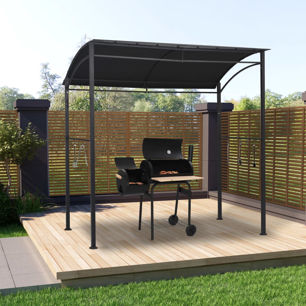 BBQ Gazebo 215x150x220 cm Anthracite Steel- Canopies & Gazebos - HomeShopIreland - Home Shop Ireland - Canopies & Gazebos - BBQ Gazebo 215x150x220 cm Anthracite Steel