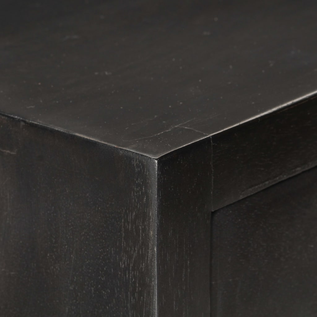 Drawer Cabinet Black and Gold 45x30x105 cm Solid Mango Wood- Storage Cabinets & Lockers - HomeShopIreland - Home Shop Ireland - Storage Cabinets & Lockers - Drawer Cabinet Black and Gold 45x30x105 cm Solid Mango Wood