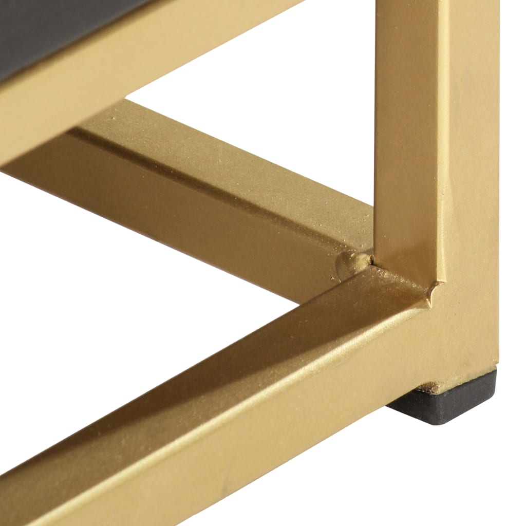 Bedside Cabinet Black and Gold 40x30x50 cm Solid Mango Wood- Bedside Tables - HomeShopIreland - Home Shop Ireland - Bedside Tables - Bedside Cabinet Black and Gold 40x30x50 cm Solid Mango Wood