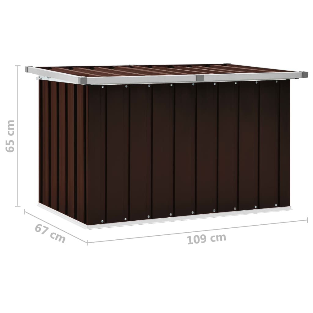 Garden Storage Box Brown 109x67x65 cm- Outdoor Storage Boxes - HomeShopIreland - Home Shop Ireland - Outdoor Storage Boxes - Garden Storage Box Brown 109x67x65 cm