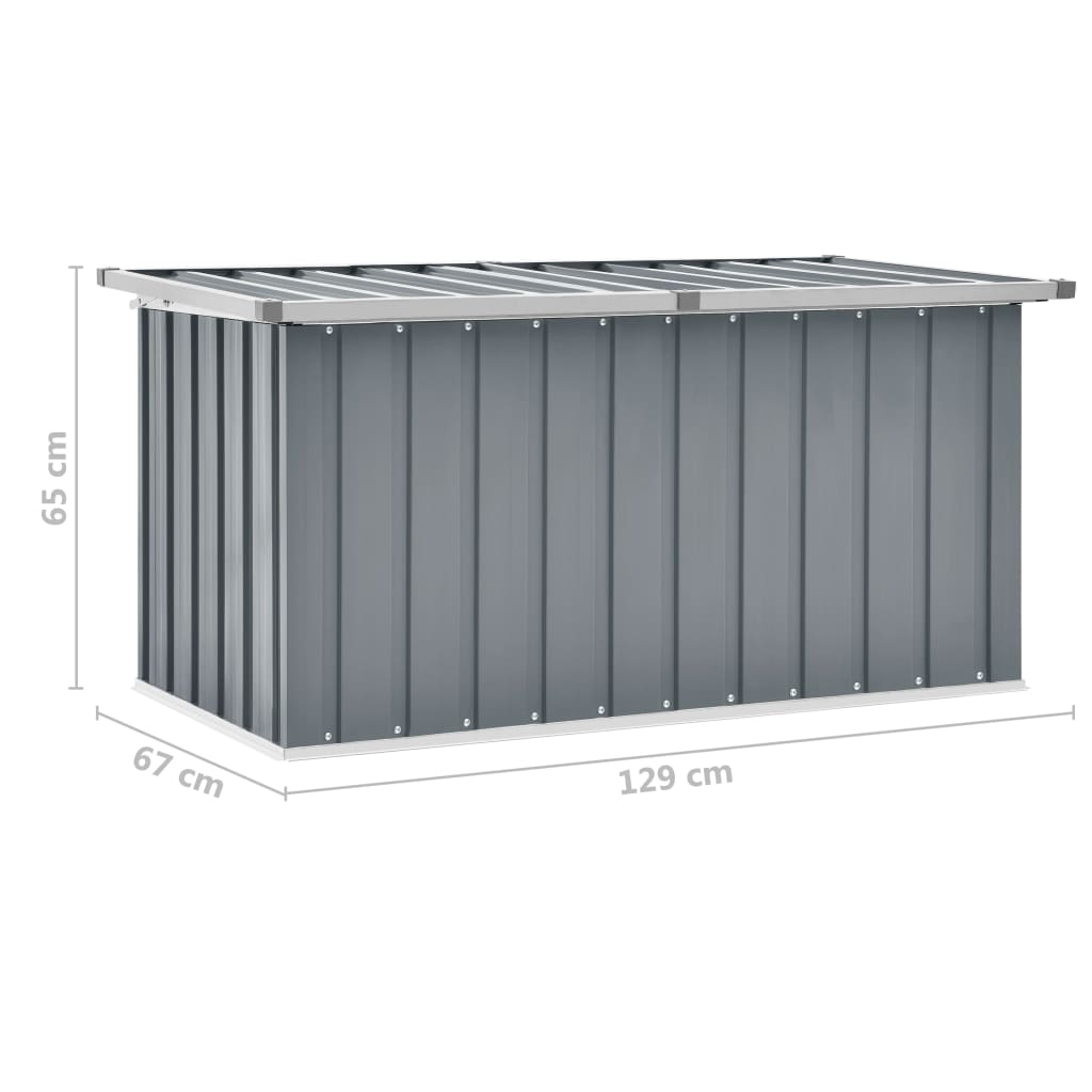 Garden Storage Box Grey 129x67x65 cm- Outdoor Storage Boxes - HomeShopIreland - Home Shop Ireland - Outdoor Storage Boxes - Garden Storage Box Grey 129x67x65 cm