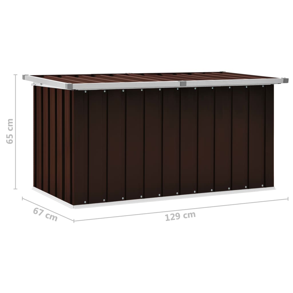 Garden Storage Box Brown 129x67x65 cm- Outdoor Storage Boxes - HomeShopIreland - Home Shop Ireland - Outdoor Storage Boxes - Garden Storage Box Brown 129x67x65 cm