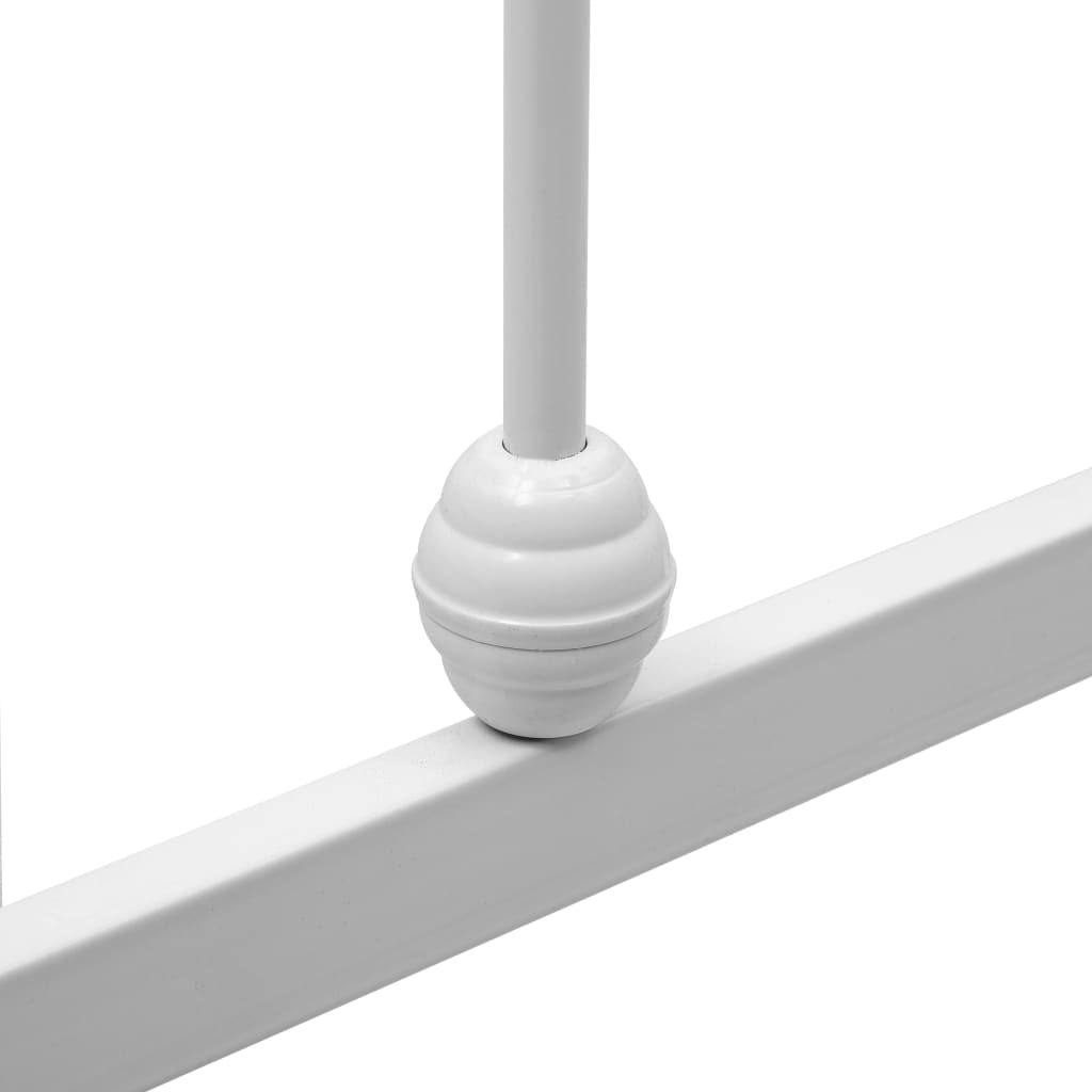 Bed Frame White Metal 140x200 cm- Beds & Bed Frames - HomeShopIreland - Home Shop Ireland - Beds & Bed Frames - Bed Frame White Metal 140x200 cm