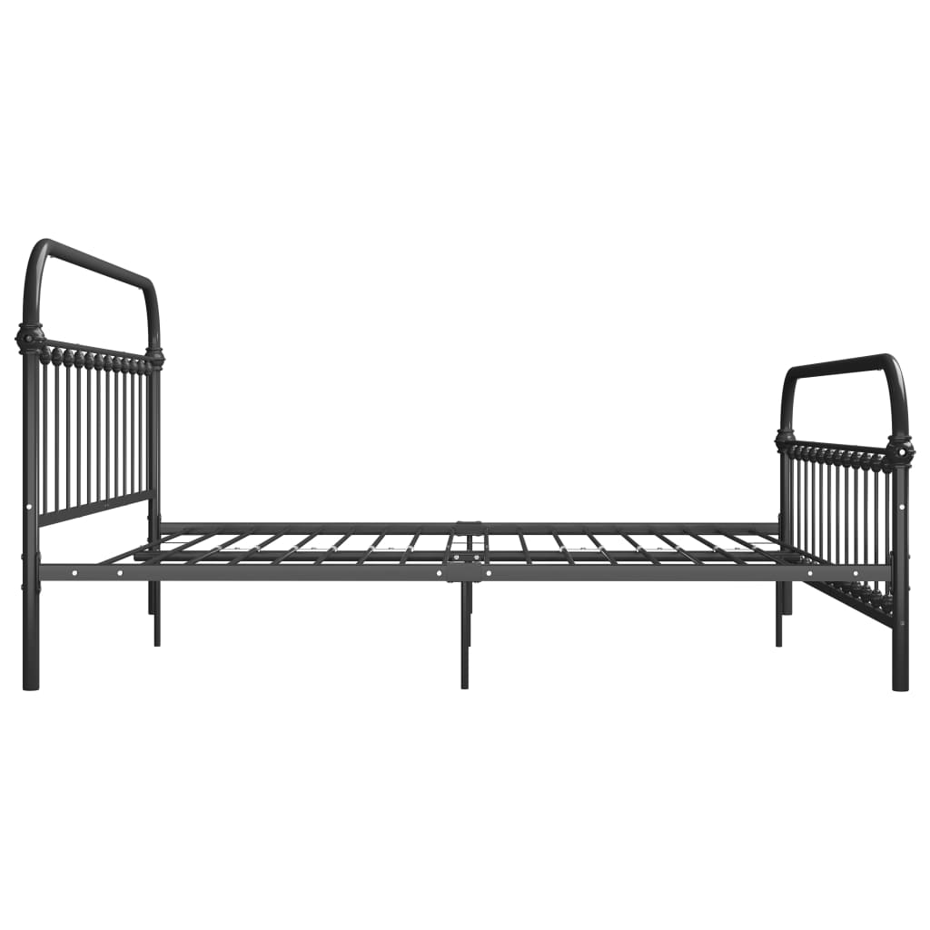 Bed Frame Grey Metal 180x200 cm- Beds & Bed Frames - HomeShopIreland - Home Shop Ireland - Beds & Bed Frames - Bed Frame Grey Metal 180x200 cm