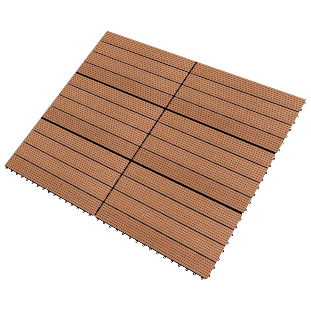 WPC Tiles 60x30 cm 6 pcs 1m² Brown- Flooring & Carpet - HomeShopIreland - Home Shop Ireland - Flooring & Carpet - WPC Tiles 60x30 cm 6 pcs 1mÂ² Brown