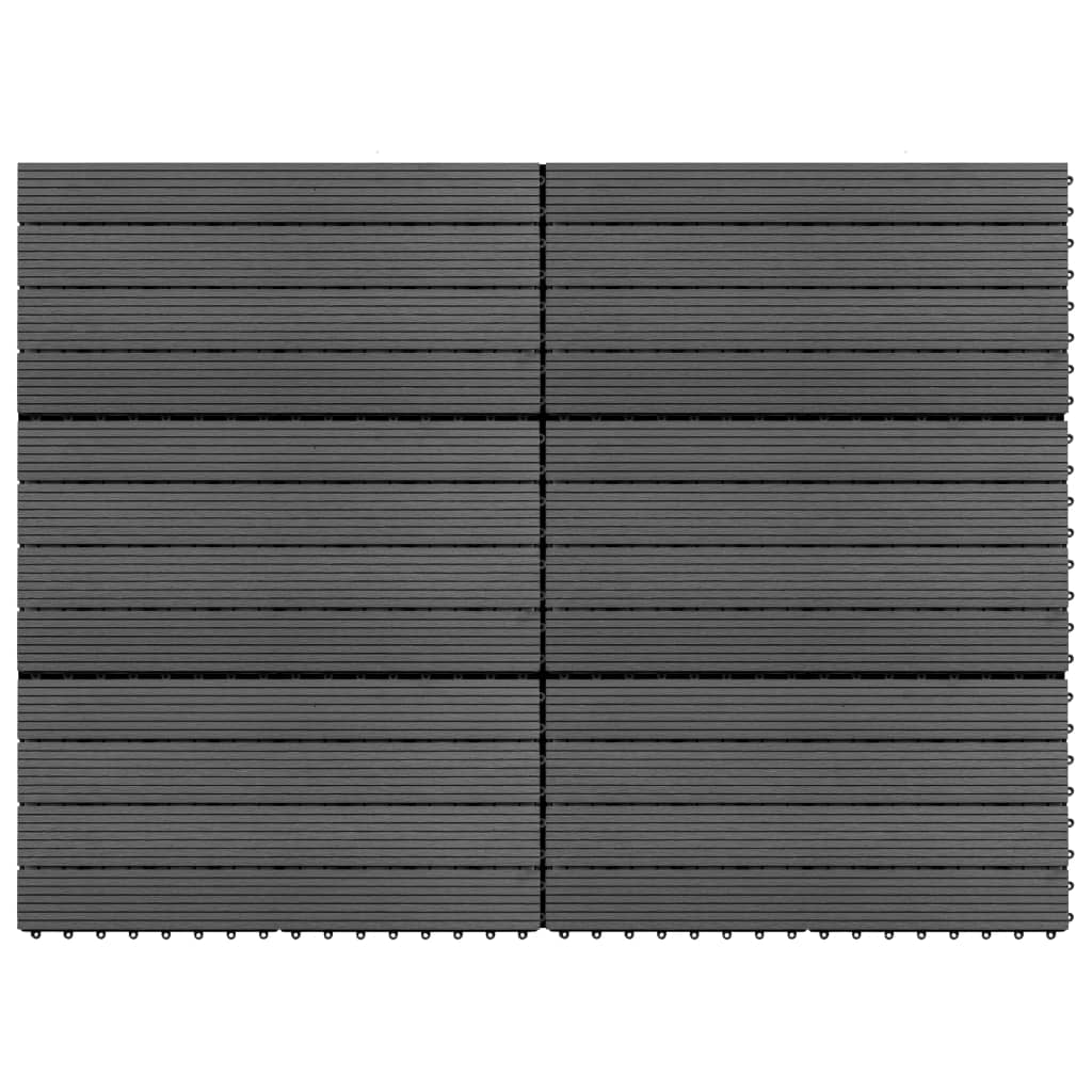 WPC Tiles 60x30 cm 6 pcs 1m² Grey- Flooring & Carpet - HomeShopIreland - Home Shop Ireland - Flooring & Carpet - WPC Tiles 60x30 cm 6 pcs 1mÂ² Grey