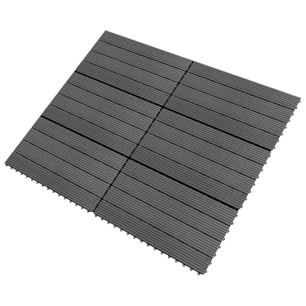 WPC Tiles 60x30 cm 6 pcs 1m² Grey- Flooring & Carpet - HomeShopIreland - Home Shop Ireland - Flooring & Carpet - WPC Tiles 60x30 cm 6 pcs 1mÂ² Grey
