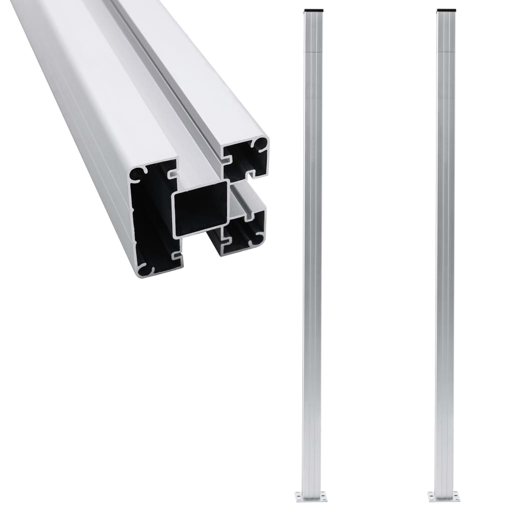 Fence Posts 2 pcs Aluminium 185 cm- Fence Posts & Rails - HomeShopIreland - Home Shop Ireland - Fence Posts & Rails - Fence Posts 2 pcs Aluminium 185 cm