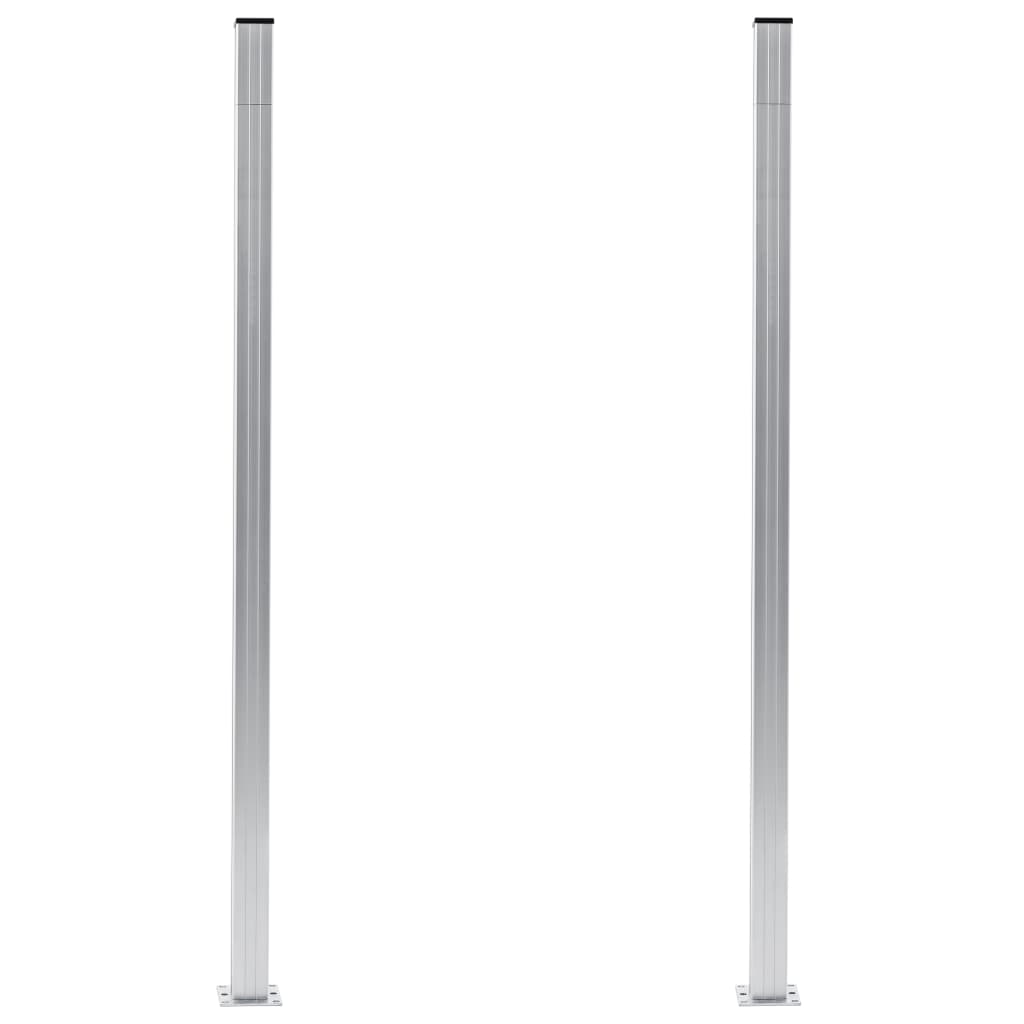 Fence Posts 2 pcs Aluminium 185 cm- Fence Posts & Rails - HomeShopIreland - Home Shop Ireland - Fence Posts & Rails - Fence Posts 2 pcs Aluminium 185 cm