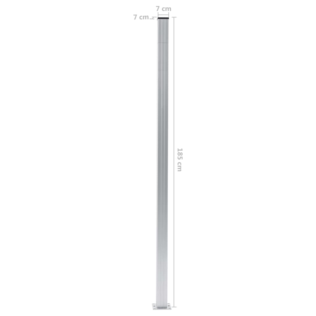 Fence Posts 2 pcs Aluminium 185 cm- Fence Posts & Rails - HomeShopIreland - Home Shop Ireland - Fence Posts & Rails - Fence Posts 2 pcs Aluminium 185 cm
