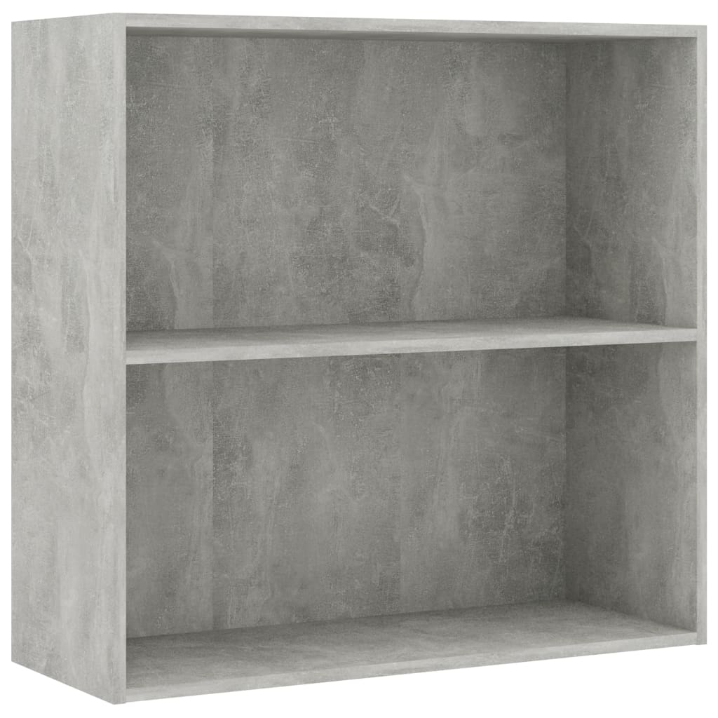 2-Tier Book Cabinet Concrete Grey 80x30x76.5 cm Chipboard- Bookcases & Standing Shelves - HomeShopIreland - Home Shop Ireland - Bookcases & Standing Shelves - 2-Tier Book Cabinet Concrete Grey 80x30x76.5 cm Chipboard