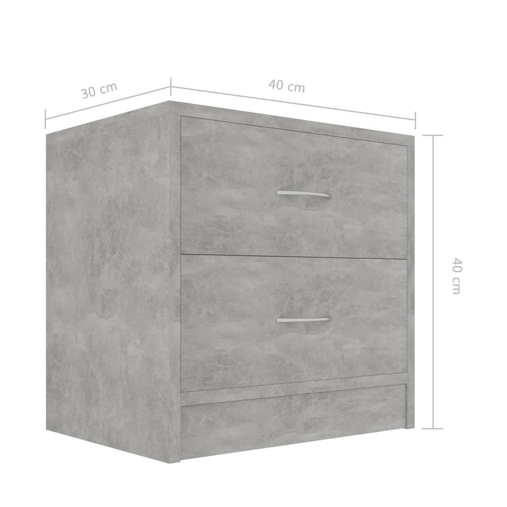 Bedside Cabinet Concrete Grey 40x30x40 cm Chipboard- Bedside Tables - HomeShopIreland - Home Shop Ireland - Bedside Tables - Bedside Cabinet Concrete Grey 40x30x40 cm Chipboard