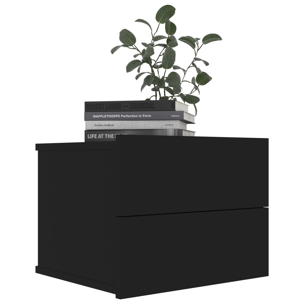 Bedside Cabinet Black 40x30x30 cm Chipboard- Bedside Tables - HomeShopIreland - Home Shop Ireland - Bedside Tables - Bedside Cabinet Black 40x30x30 cm Chipboard