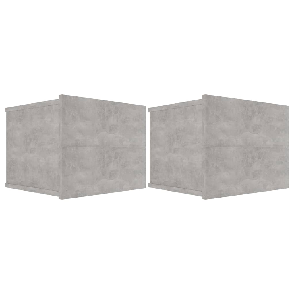 Bedside Cabinets 2 pcs Concrete Grey 40x30x30 cm Chipboard- Bedside Tables - HomeShopIreland - Home Shop Ireland - Bedside Tables - Bedside Cabinets 2 pcs Concrete Grey 40x30x30 cm Chipboard