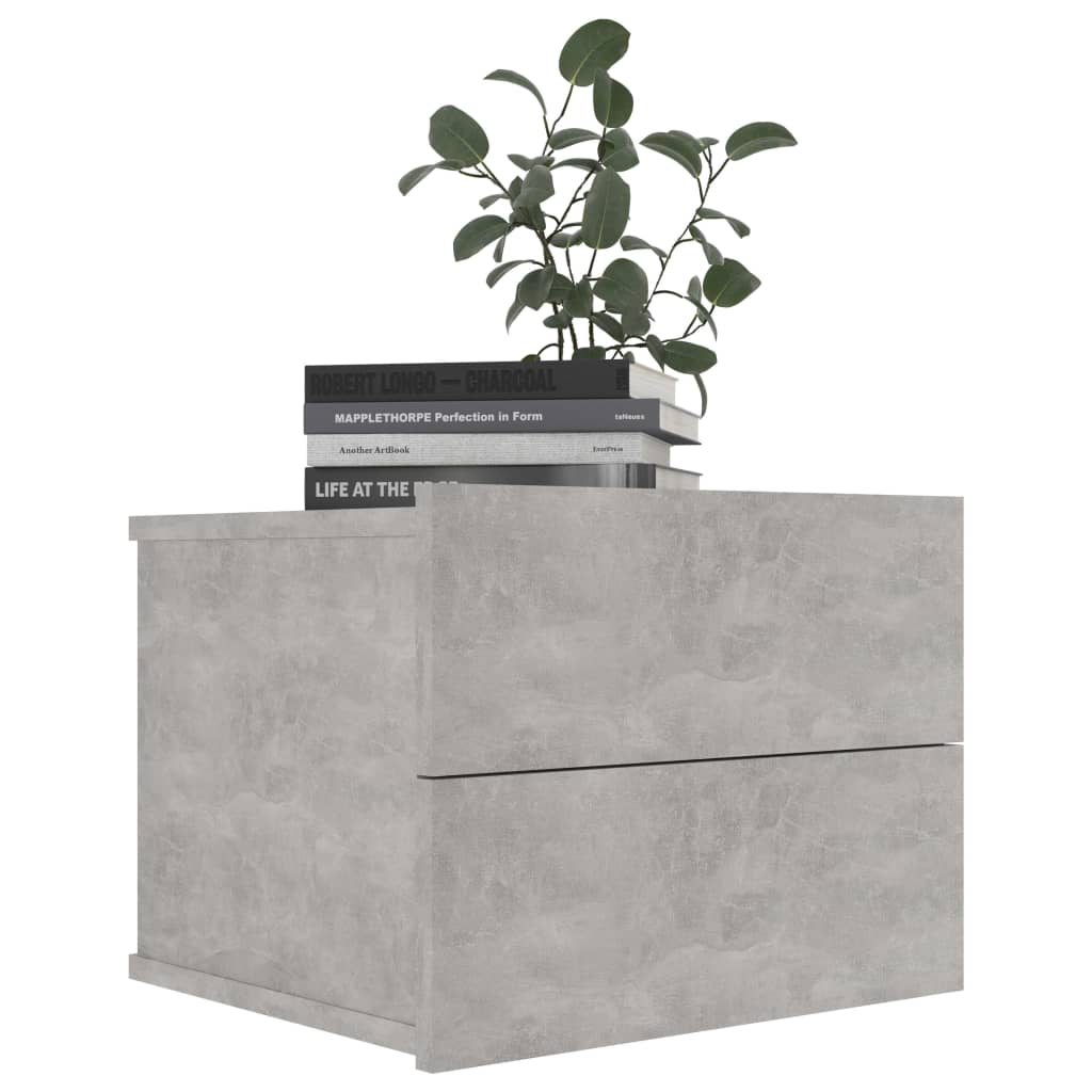 Bedside Cabinets 2 pcs Concrete Grey 40x30x30 cm Chipboard- Bedside Tables - HomeShopIreland - Home Shop Ireland - Bedside Tables - Bedside Cabinets 2 pcs Concrete Grey 40x30x30 cm Chipboard