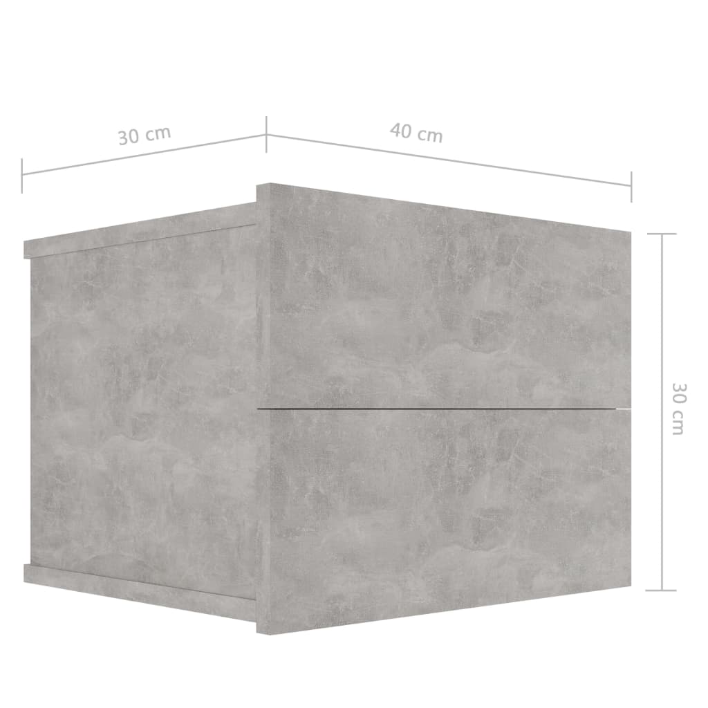 Bedside Cabinets 2 pcs Concrete Grey 40x30x30 cm Chipboard- Bedside Tables - HomeShopIreland - Home Shop Ireland - Bedside Tables - Bedside Cabinets 2 pcs Concrete Grey 40x30x30 cm Chipboard