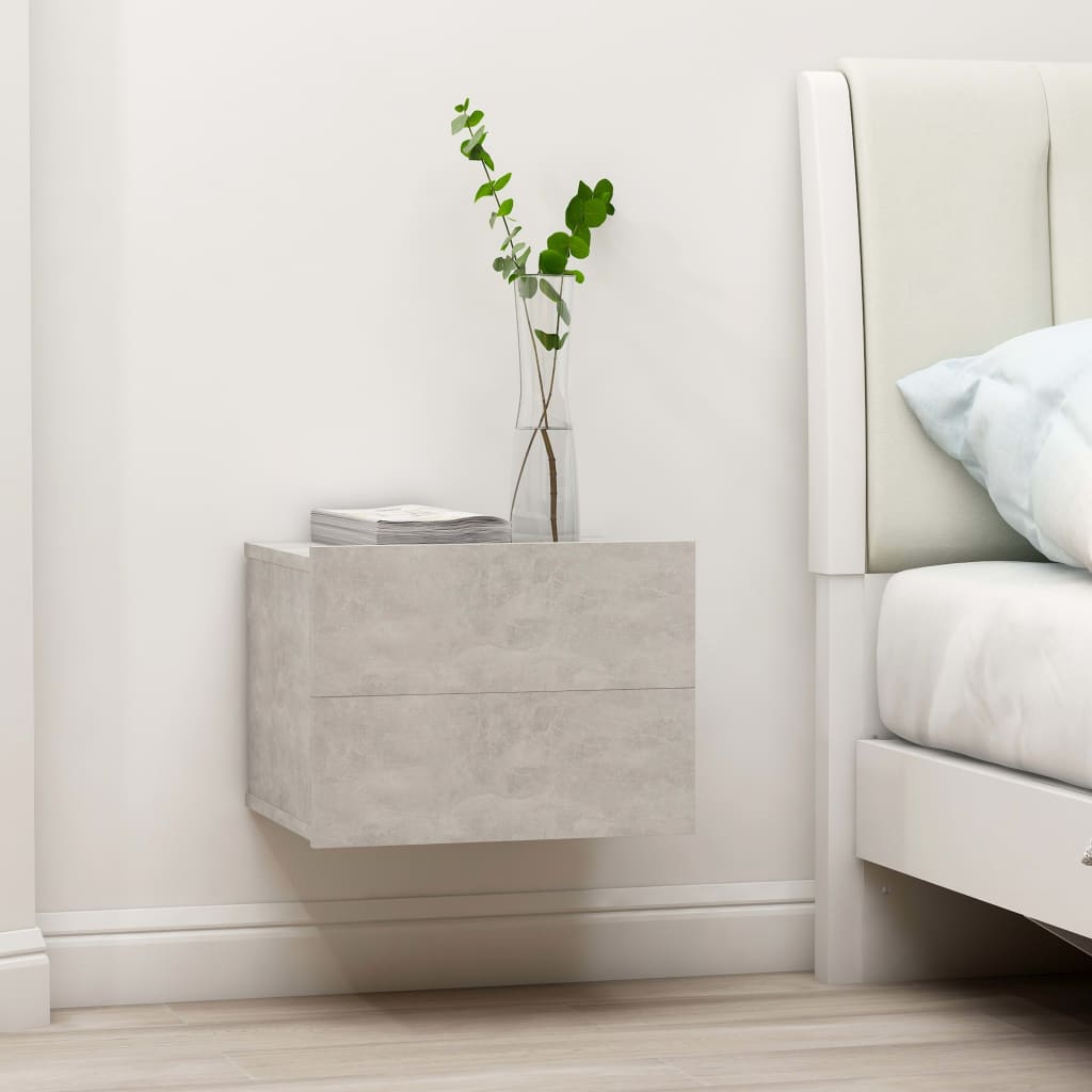 Bedside Cabinets 2 pcs Concrete Grey 40x30x30 cm Chipboard- Bedside Tables - HomeShopIreland - Home Shop Ireland - Bedside Tables - Bedside Cabinets 2 pcs Concrete Grey 40x30x30 cm Chipboard