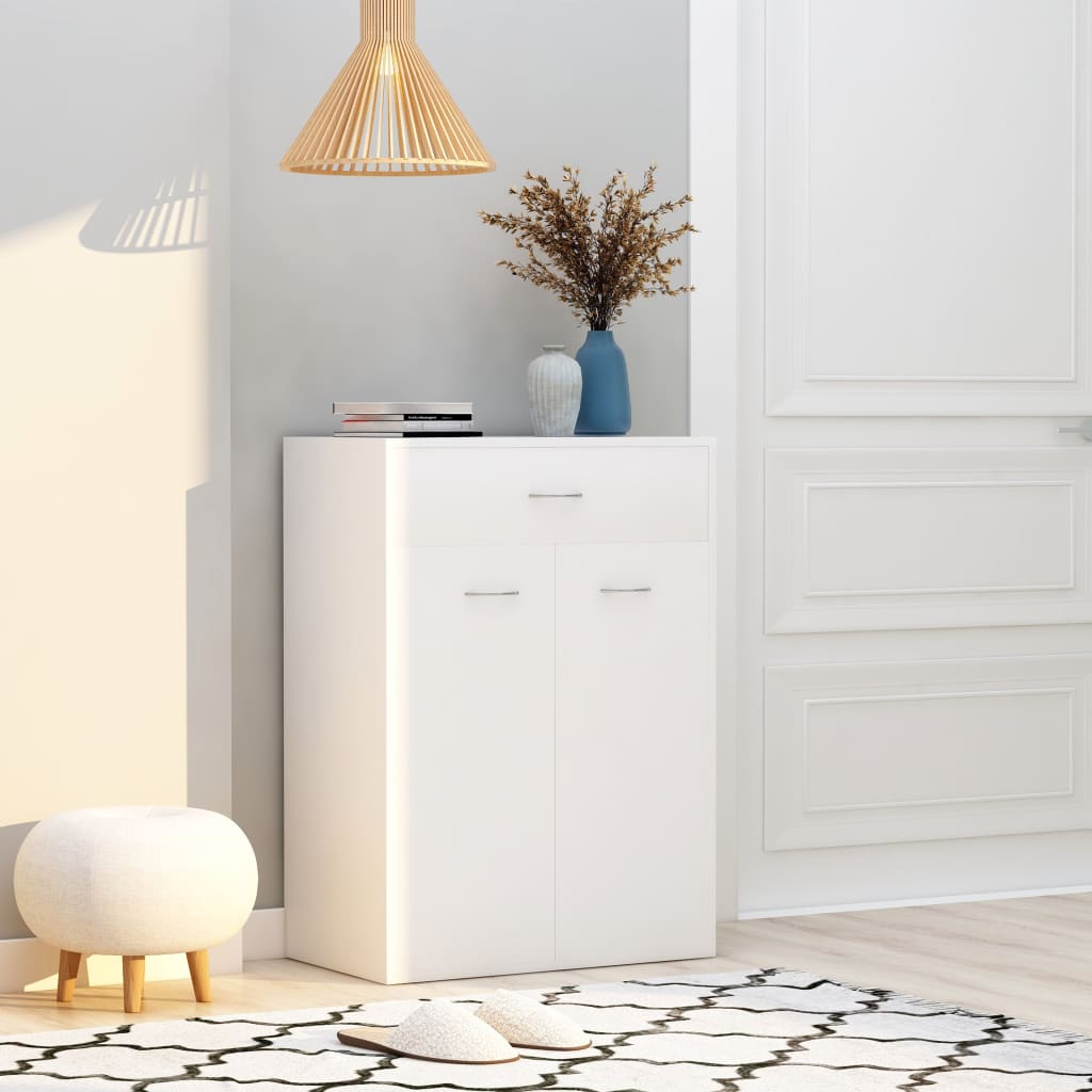 Shoe Cabinet White 60x35x84 cm Chipboard- Shoe Racks & Organisers - HomeShopIreland - Home Shop Ireland - Shoe Racks & Organisers - Shoe Cabinet White 60x35x84 cm Chipboard