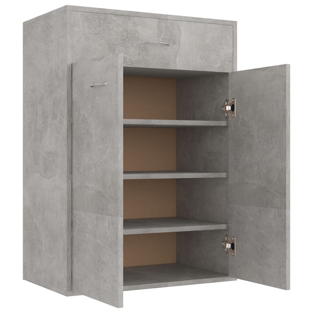 Shoe Cabinet Concrete Grey 60x35x84 cm Chipboard- Shoe Racks & Organisers - HomeShopIreland - Home Shop Ireland - Shoe Racks & Organisers - Shoe Cabinet Concrete Grey 60x35x84 cm Chipboard