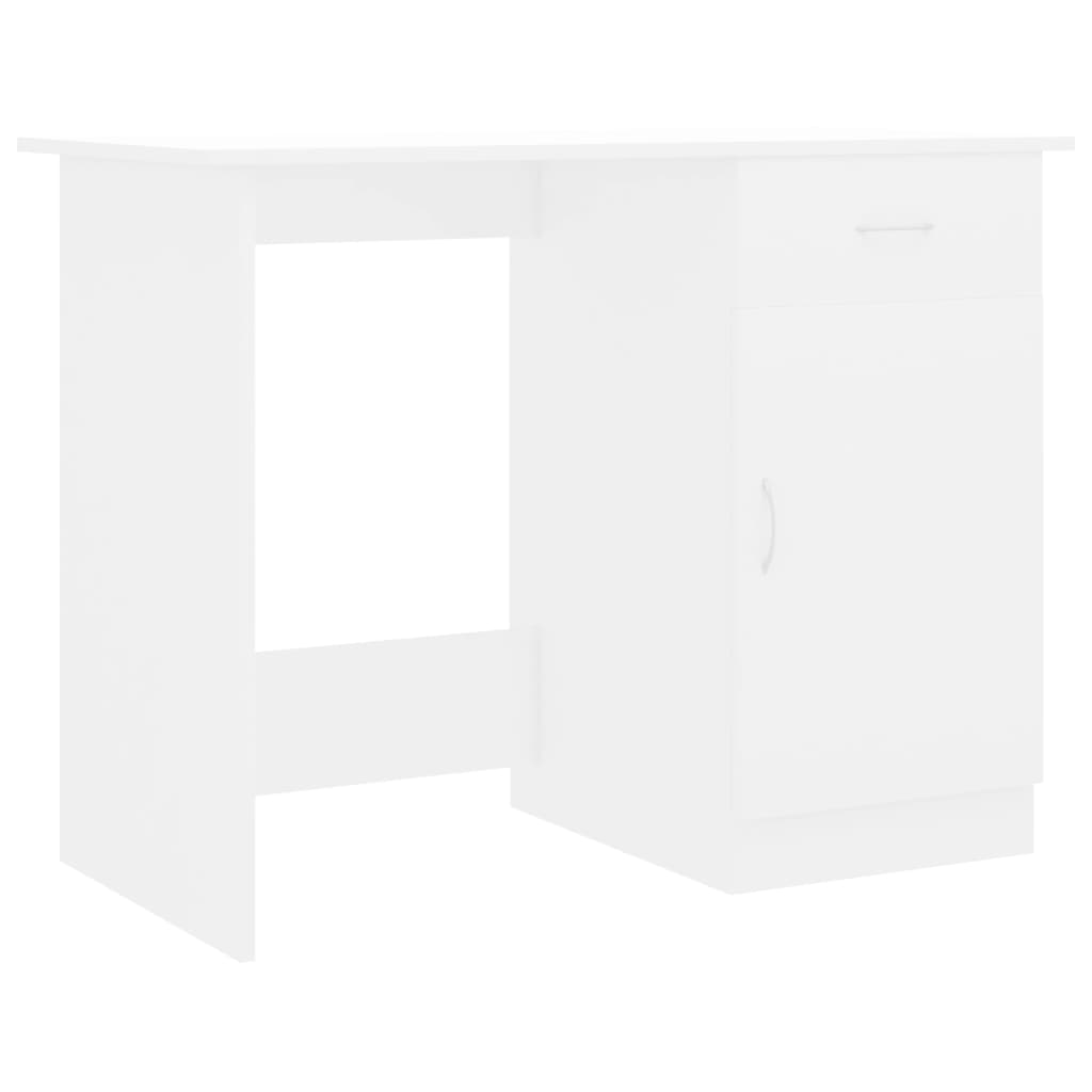 Desk White 100x50x76 cm Chipboard- Desks - HomeShopIreland - Home Shop Ireland - Desks - Desk White 100x50x76 cm Chipboard
