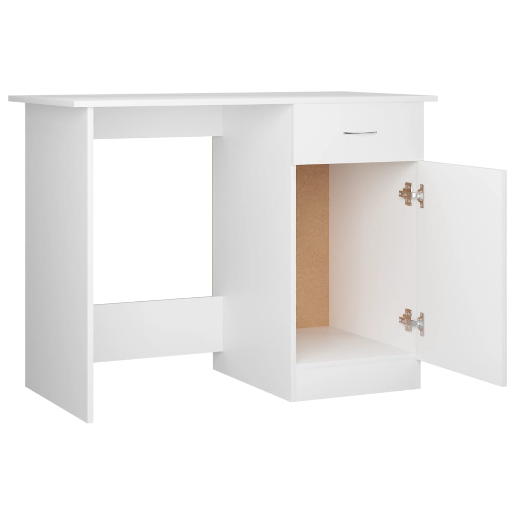 Desk White 100x50x76 cm Chipboard- Desks - HomeShopIreland - Home Shop Ireland - Desks - Desk White 100x50x76 cm Chipboard