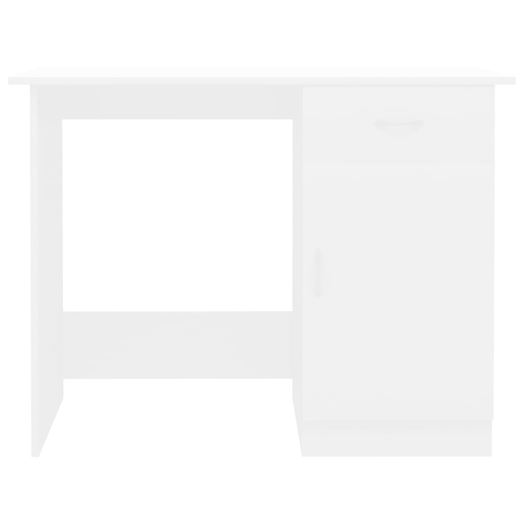 Desk White 100x50x76 cm Chipboard- Desks - HomeShopIreland - Home Shop Ireland - Desks - Desk White 100x50x76 cm Chipboard