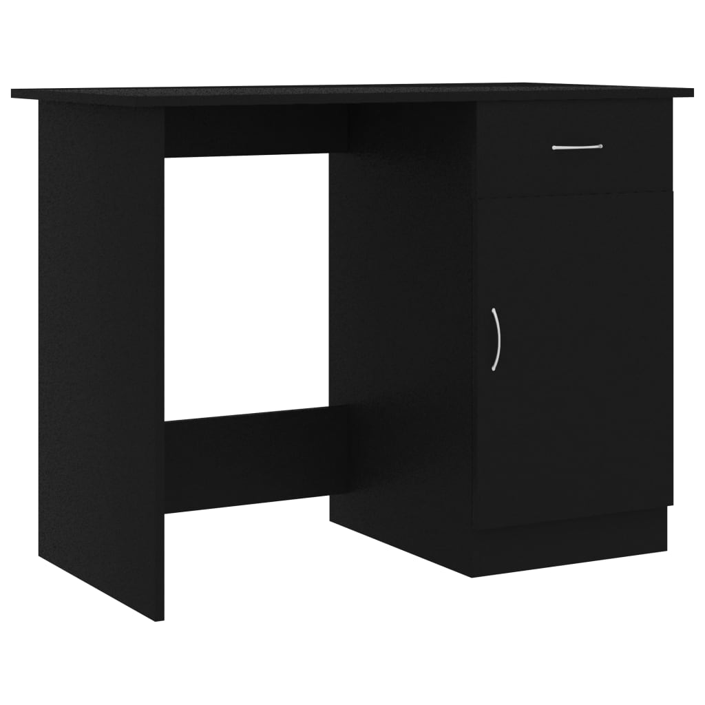 Desk Black 100x50x76 cm Chipboard- Desks - HomeShopIreland - Home Shop Ireland - Desks - Desk Black 100x50x76 cm Chipboard