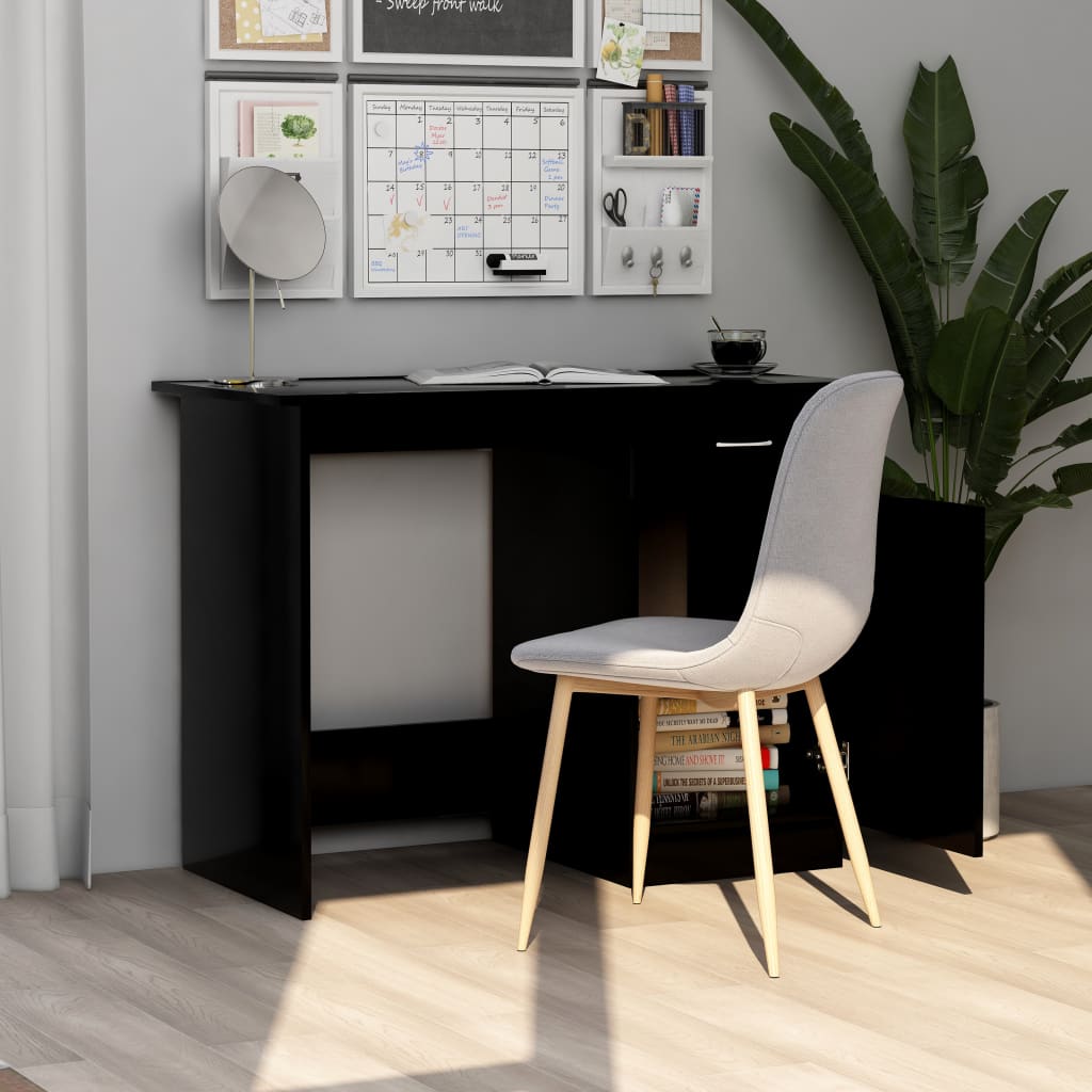 Desk Black 100x50x76 cm Chipboard- Desks - HomeShopIreland - Home Shop Ireland - Desks - Desk Black 100x50x76 cm Chipboard