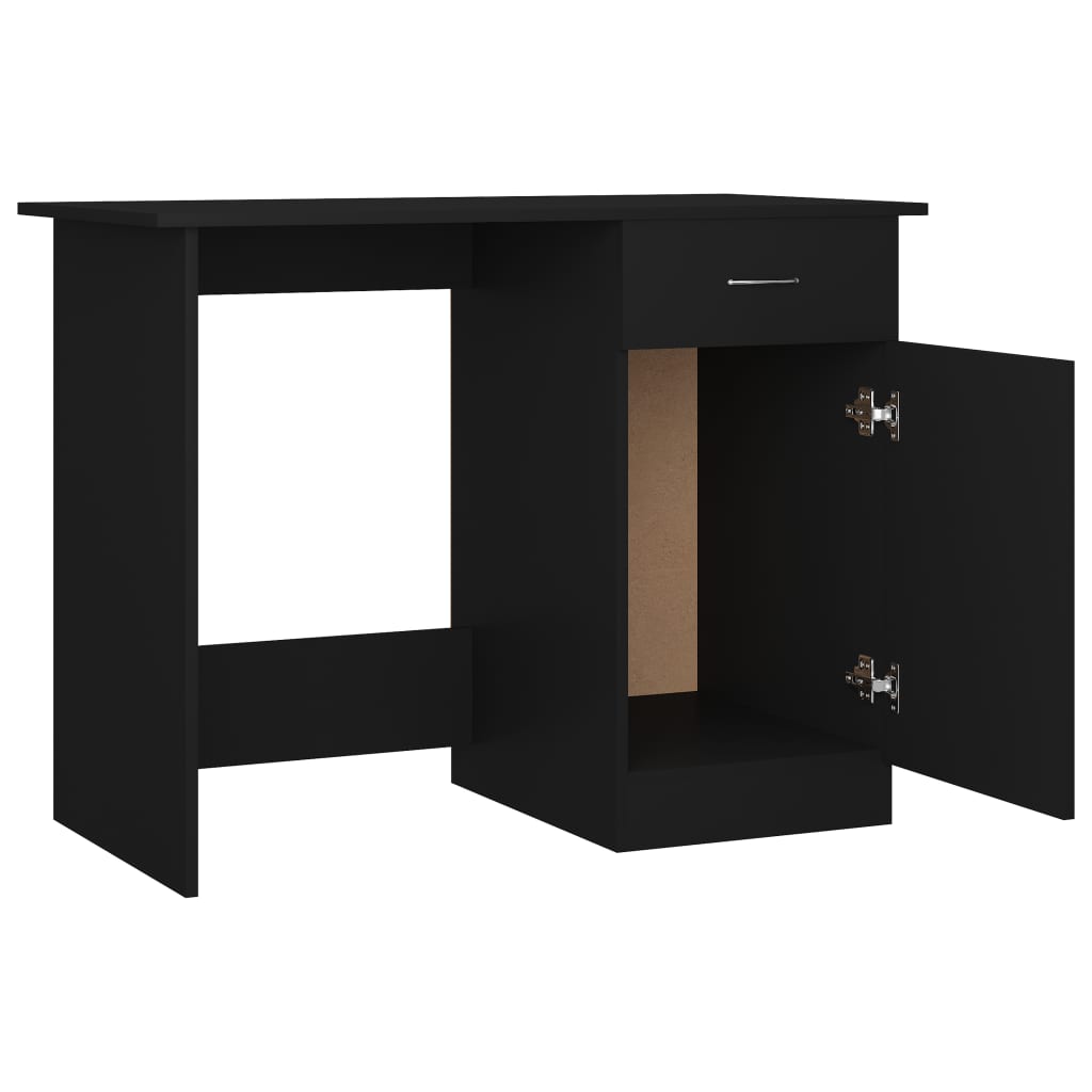 Desk Black 100x50x76 cm Chipboard- Desks - HomeShopIreland - Home Shop Ireland - Desks - Desk Black 100x50x76 cm Chipboard