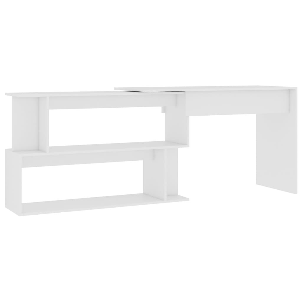 Corner Desk White 200x50x76 cm Chipboard- Desks - HomeShopIreland - Home Shop Ireland - Desks - Corner Desk White 200x50x76 cm Chipboard