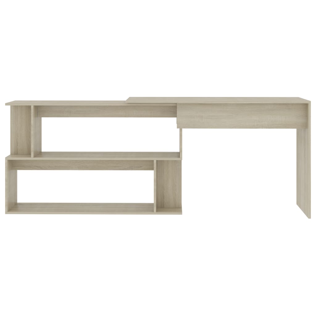 Corner Desk Sonoma Oak 200x50x76 cm Chipboard- Desks - HomeShopIreland - Home Shop Ireland - Desks - Corner Desk Sonoma Oak 200x50x76 cm Chipboard