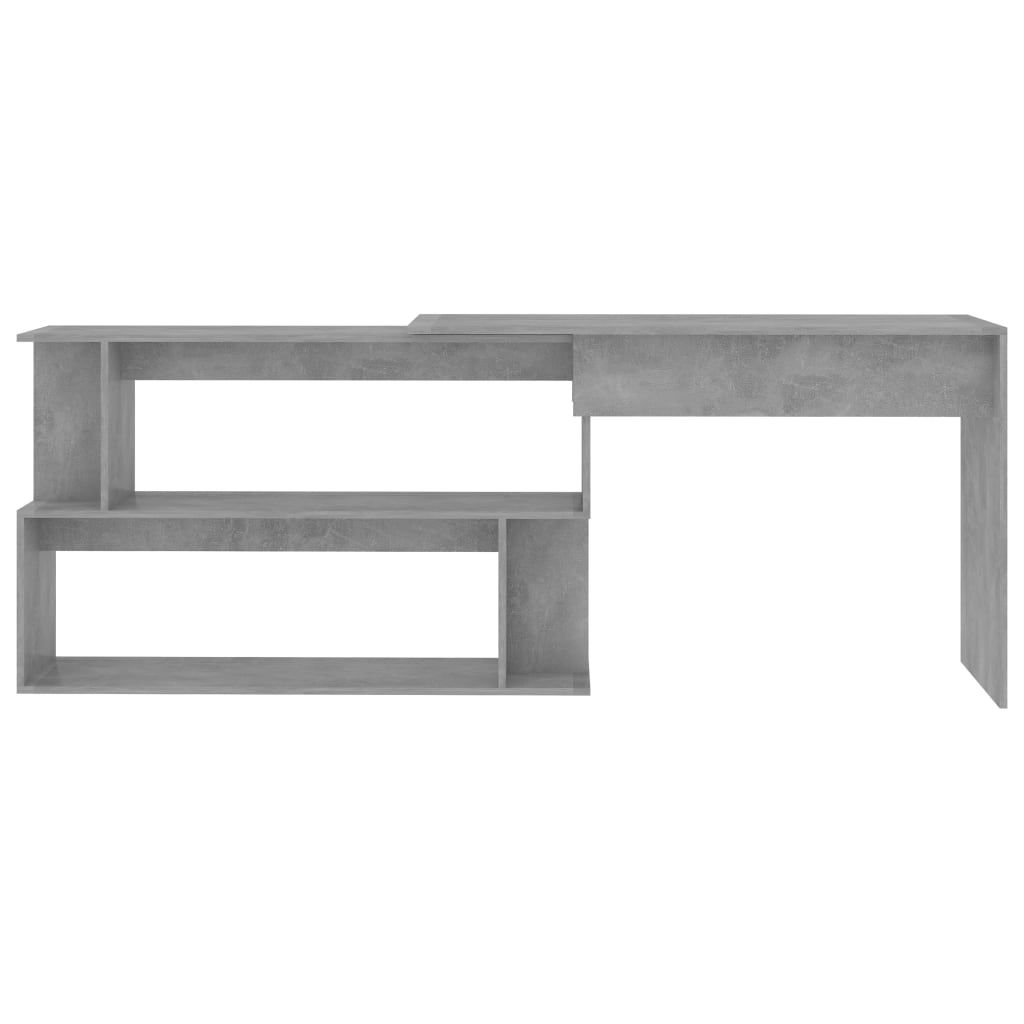 Corner Desk Concrete Grey 200x50x76 cm Chipboard- Desks - HomeShopIreland - Home Shop Ireland - Desks - Corner Desk Concrete Grey 200x50x76 cm Chipboard