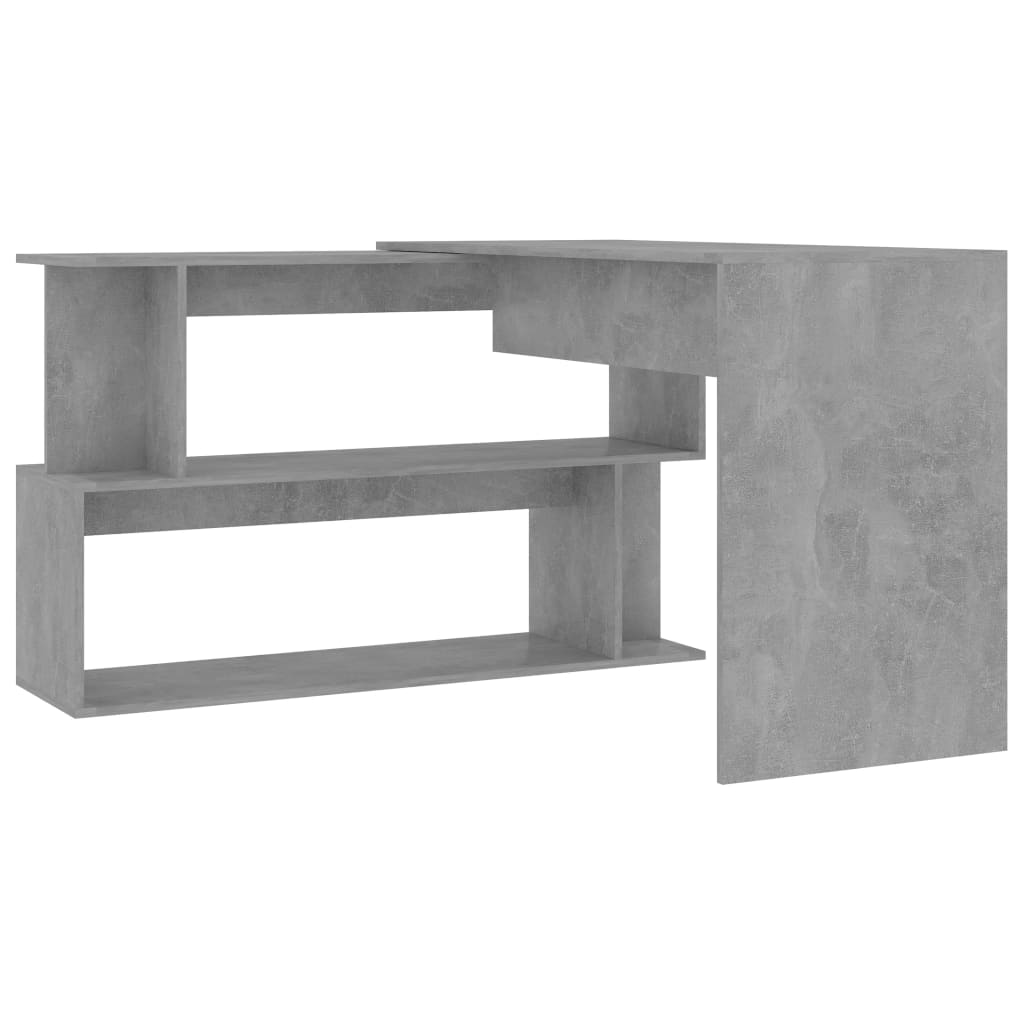 Corner Desk Concrete Grey 200x50x76 cm Chipboard- Desks - HomeShopIreland - Home Shop Ireland - Desks - Corner Desk Concrete Grey 200x50x76 cm Chipboard