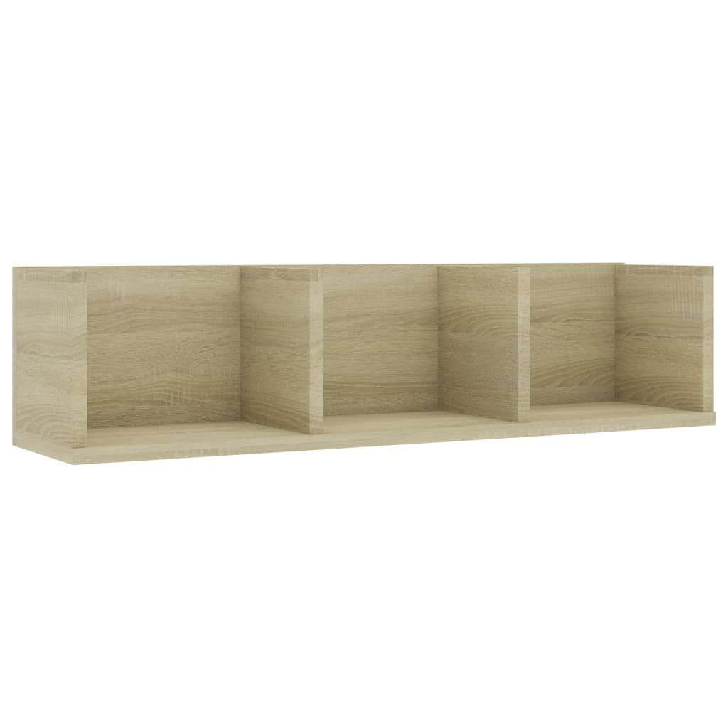CD Wall Shelf Sonoma Oak 75x18x18 cm Chipboard- Wall Shelves & Ledges - HomeShopIreland - Home Shop Ireland - Wall Shelves & Ledges - CD Wall Shelf Sonoma Oak 75x18x18 cm Chipboard