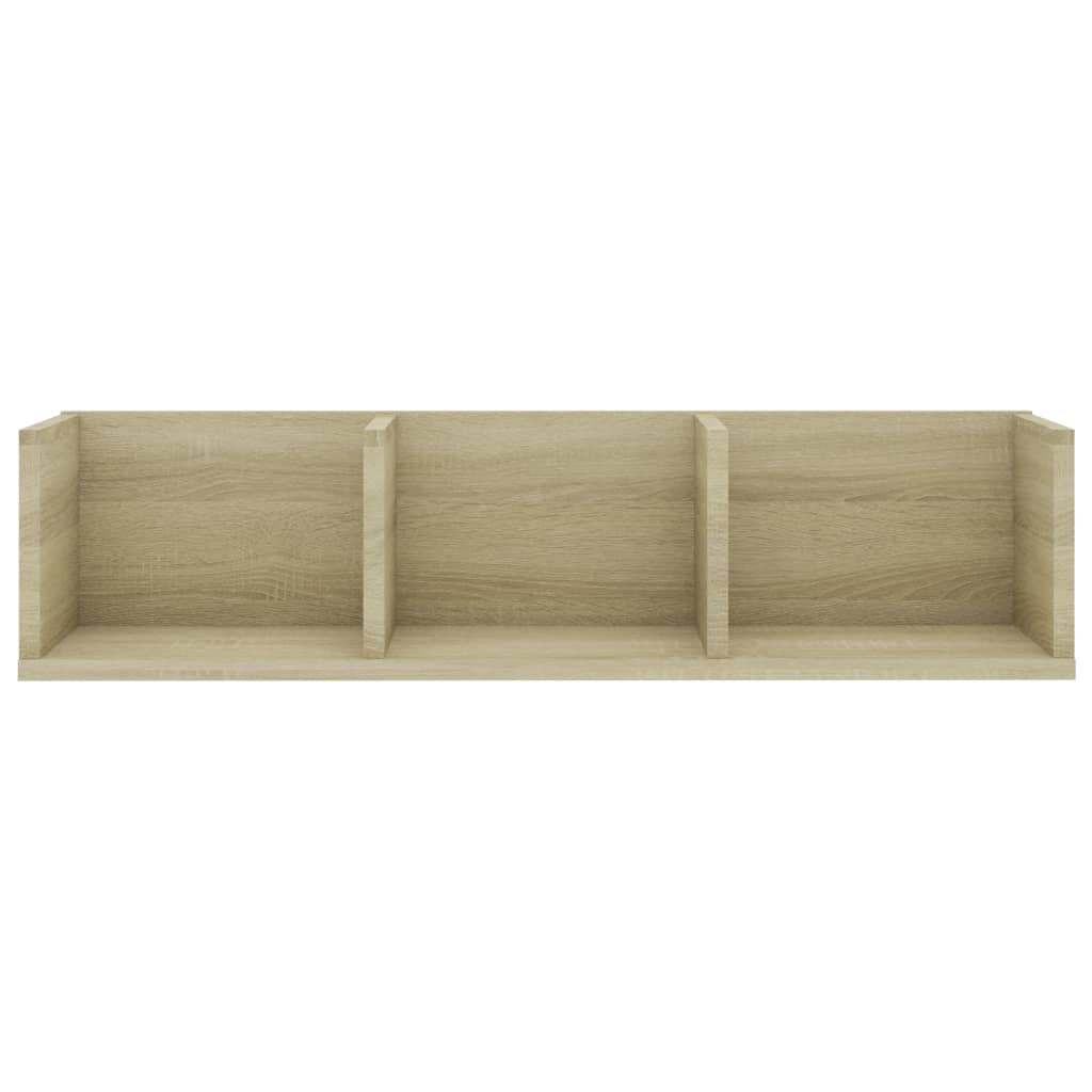 CD Wall Shelf Sonoma Oak 75x18x18 cm Chipboard- Wall Shelves & Ledges - HomeShopIreland - Home Shop Ireland - Wall Shelves & Ledges - CD Wall Shelf Sonoma Oak 75x18x18 cm Chipboard