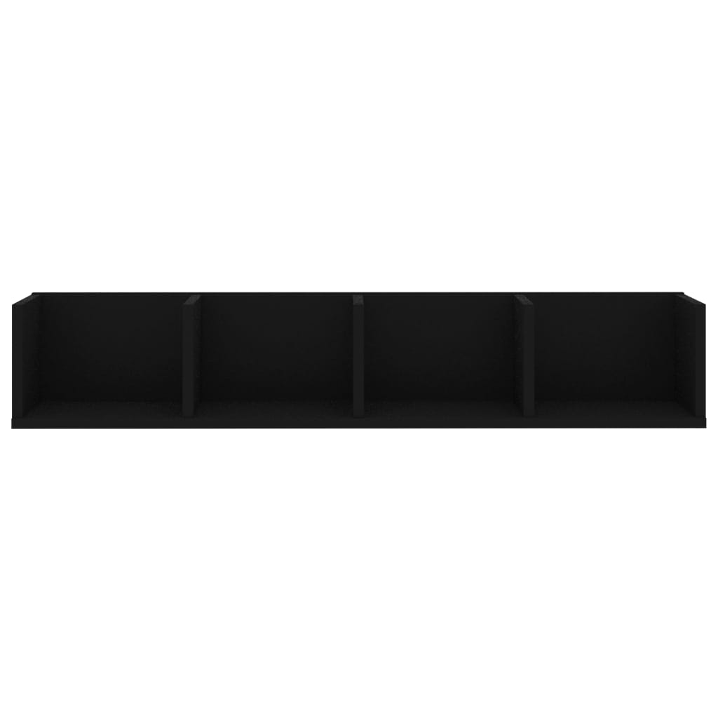 CD Wall Shelf Black 100x18x18 cm Chipboard- Wall Shelves & Ledges - HomeShopIreland - Home Shop Ireland - Wall Shelves & Ledges - CD Wall Shelf Black 100x18x18 cm Chipboard