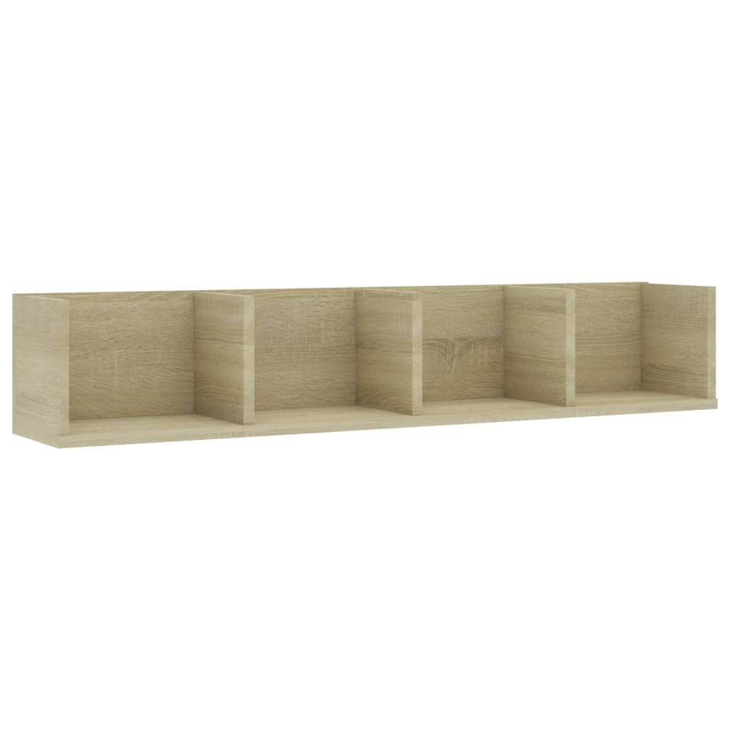 CD Wall Shelf Sonoma Oak 100x18x18 cm Chipboard- Wall Shelves & Ledges - HomeShopIreland - Home Shop Ireland - Wall Shelves & Ledges - CD Wall Shelf Sonoma Oak 100x18x18 cm Chipboard