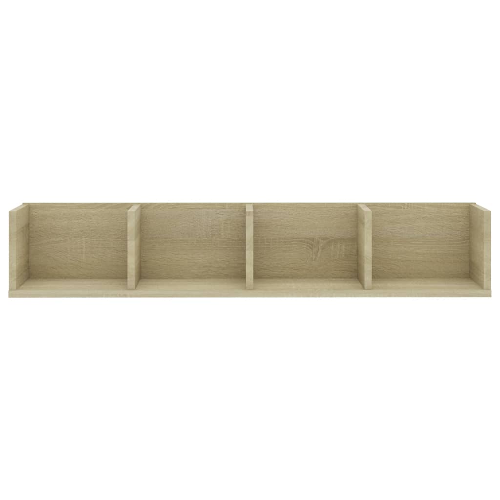 CD Wall Shelf Sonoma Oak 100x18x18 cm Chipboard- Wall Shelves & Ledges - HomeShopIreland - Home Shop Ireland - Wall Shelves & Ledges - CD Wall Shelf Sonoma Oak 100x18x18 cm Chipboard