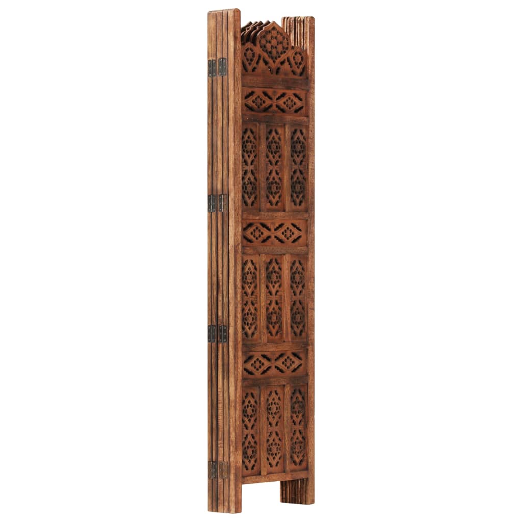 Hand carved 5-Panel Room Divider Brown 200x165 cm Solid Mango Wood- Room Dividers - HomeShopIreland - Home Shop Ireland - Room Dividers - Hand carved 5-Panel Room Divider Brown 200x165 cm Solid Mango Wood