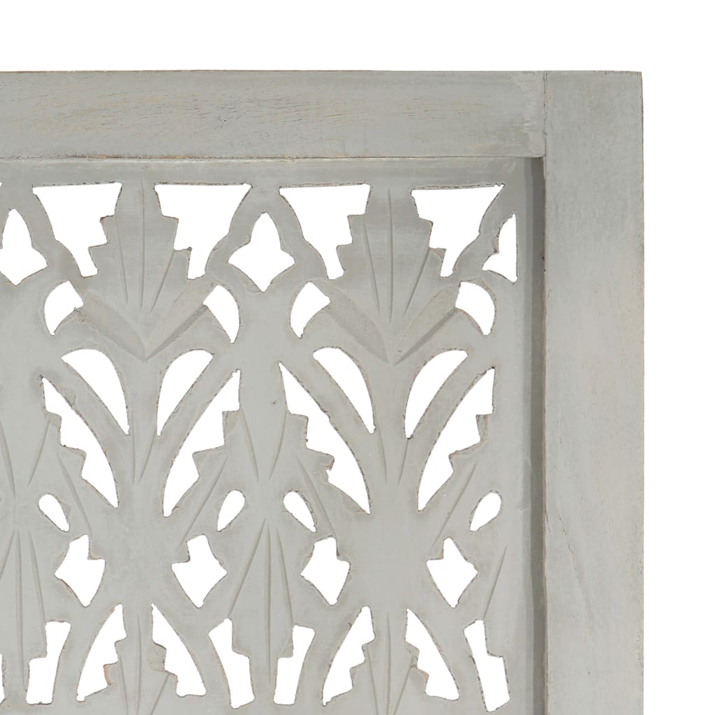 Hand Carved 5-Panel Room Divider Grey 200x165 cm Solid Mango Wood- Room Dividers - HomeShopIreland - Home Shop Ireland - Room Dividers - Hand Carved 5-Panel Room Divider Grey 200x165 cm Solid Mango Wood