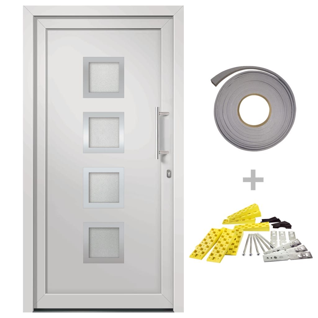 Front Door White 98x200 cm- Home Doors - HomeShopIreland - Home Shop Ireland - Home Doors - Front Door White 98x200 cm