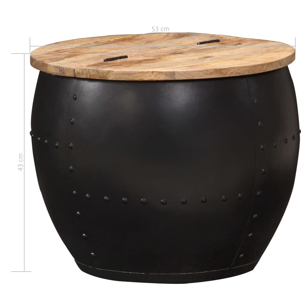 Coffee Table Round 53x43 cm Solid Mango Wood- Coffee Tables - HomeShopIreland - Home Shop Ireland - Coffee Tables - Coffee Table Round 53x43 cm Solid Mango Wood