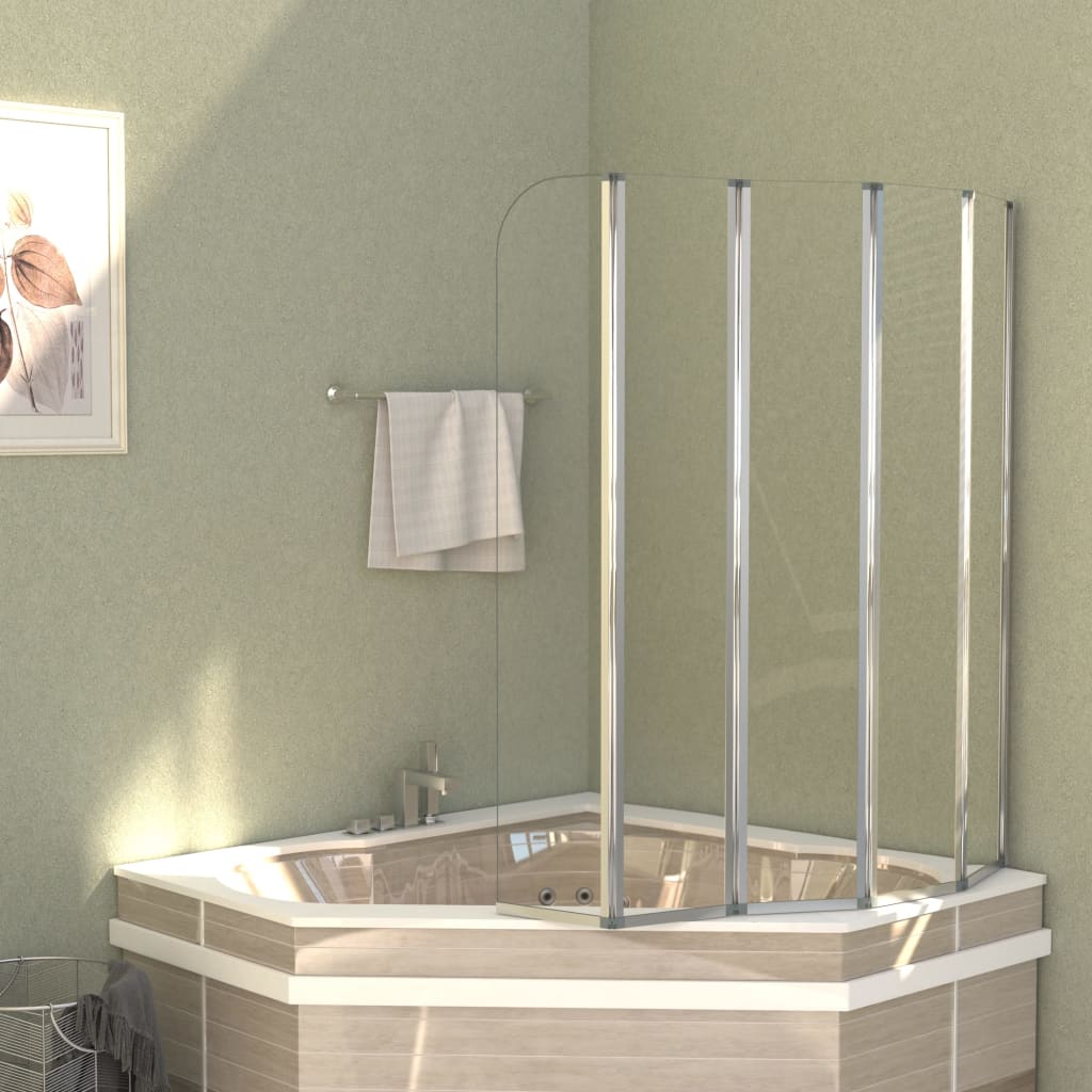 Bath Enclosure 120x140 cm Tempered Glass Transparent- Shower Doors & Enclosures - HomeShopIreland - Home Shop Ireland - Shower Doors & Enclosures - Bath Enclosure 120x140 cm Tempered Glass Transparent