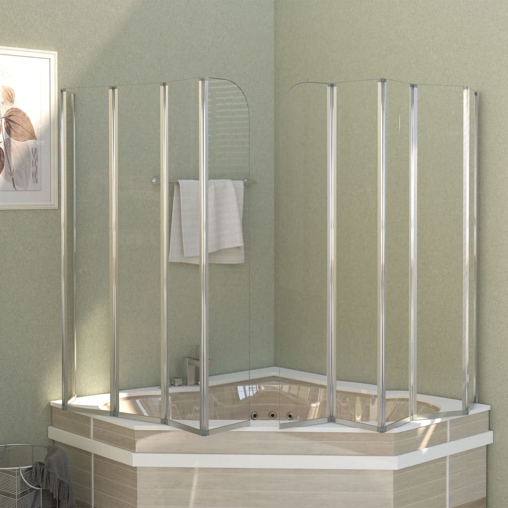 Bath Enclosure 120x140 cm Tempered Glass Transparent- Shower Doors & Enclosures - HomeShopIreland - Home Shop Ireland - Shower Doors & Enclosures - Bath Enclosure 120x140 cm Tempered Glass Transparent