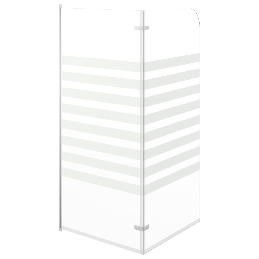 Bath Enclosure 120x140 cm Tempered Glass Stripe- Shower Doors & Enclosures - HomeShopIreland - Home Shop Ireland - Shower Doors & Enclosures - Bath Enclosure 120x140 cm Tempered Glass Stripe