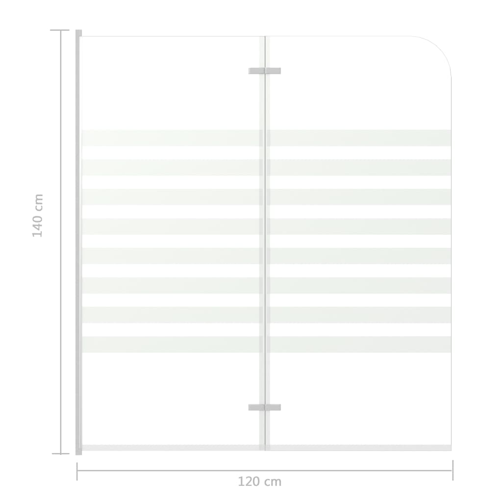 Bath Enclosure 120x140 cm Tempered Glass Stripe- Shower Doors & Enclosures - HomeShopIreland - Home Shop Ireland - Shower Doors & Enclosures - Bath Enclosure 120x140 cm Tempered Glass Stripe