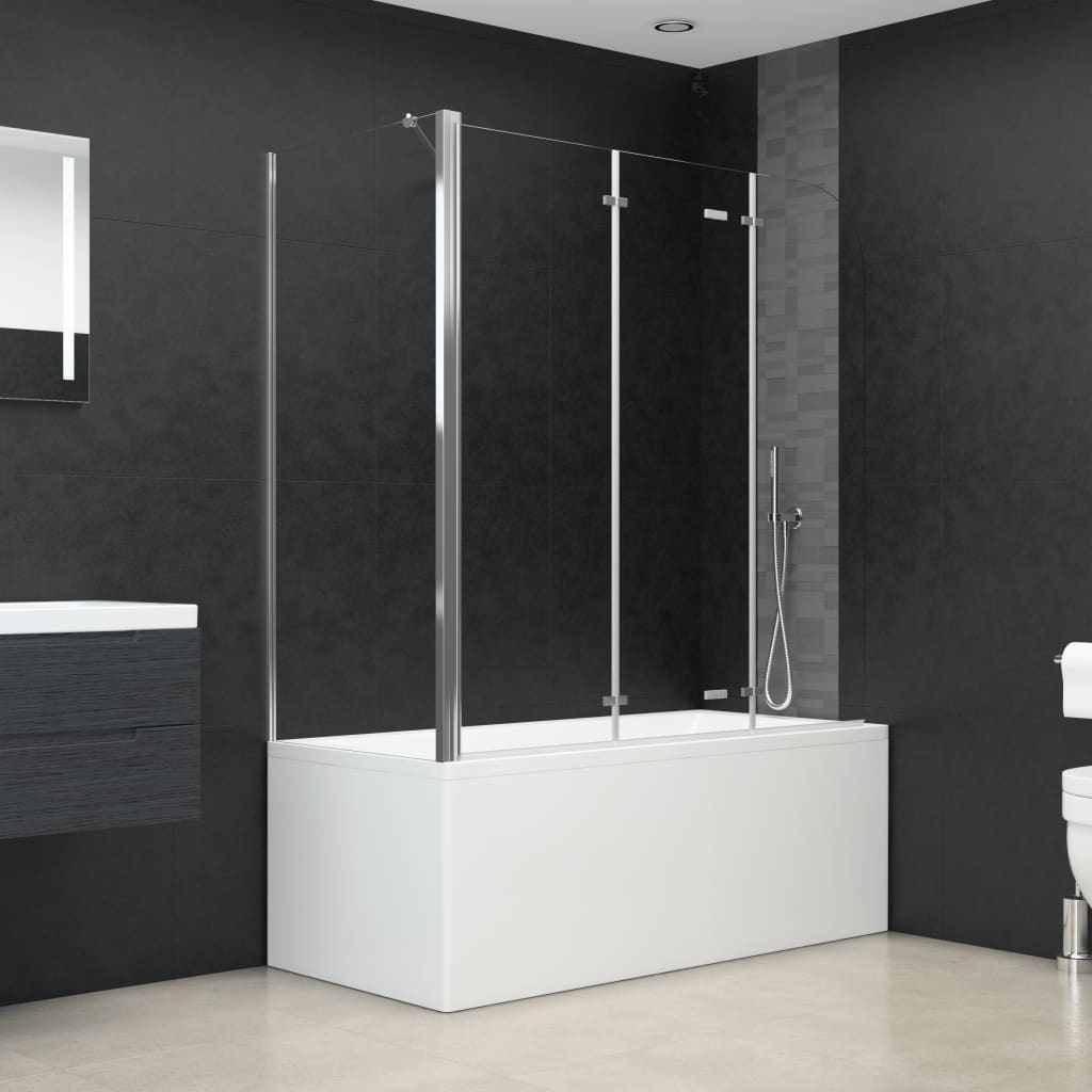 Bath Enclosure 120x69x130 cm Tempered Glass Transparent- Shower Doors & Enclosures - HomeShopIreland - Home Shop Ireland - Shower Doors & Enclosures - Bath Enclosure 120x69x130 cm Tempered Glass Transparent